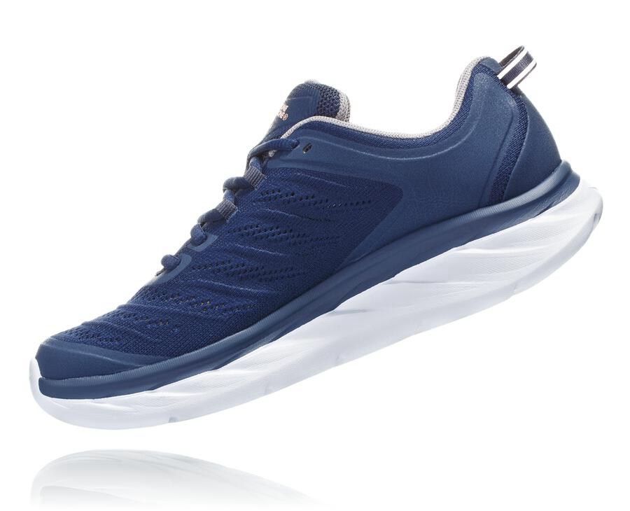 Running Shoes Womens - Hoka One One Akasa - Blue/White - IHATGNL-15